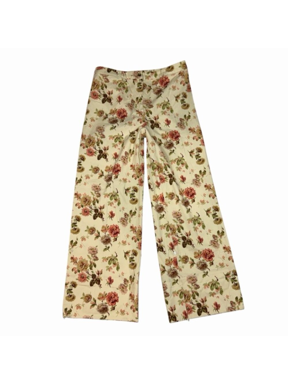 Tuckernuck Florence Pants Size 14 Romantic Floral Bouquet Convertible Cuffed Hem - Picture 5 of 11